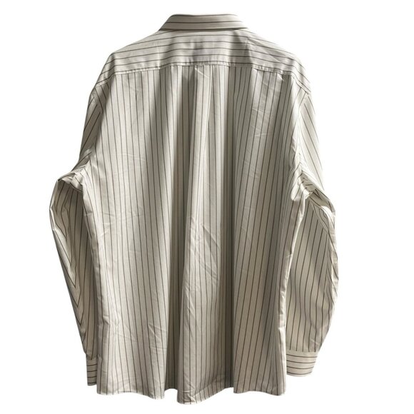 Stafford Shirt Men XXLXT Brown Striped Button Down Coolmax Office Career Preppy - Picture 2 of 9